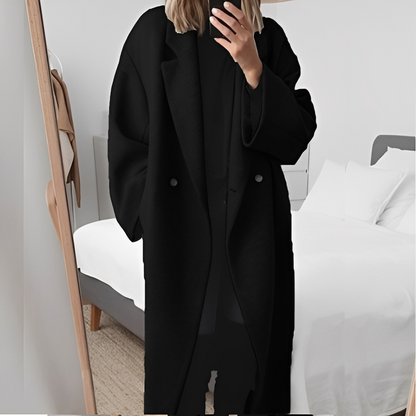 Marjolaine - Eleganter Oversize-Mantel mit Knöpfen für Damen