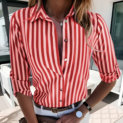 Corena - Elegante gestreifte Bluse für Frauen