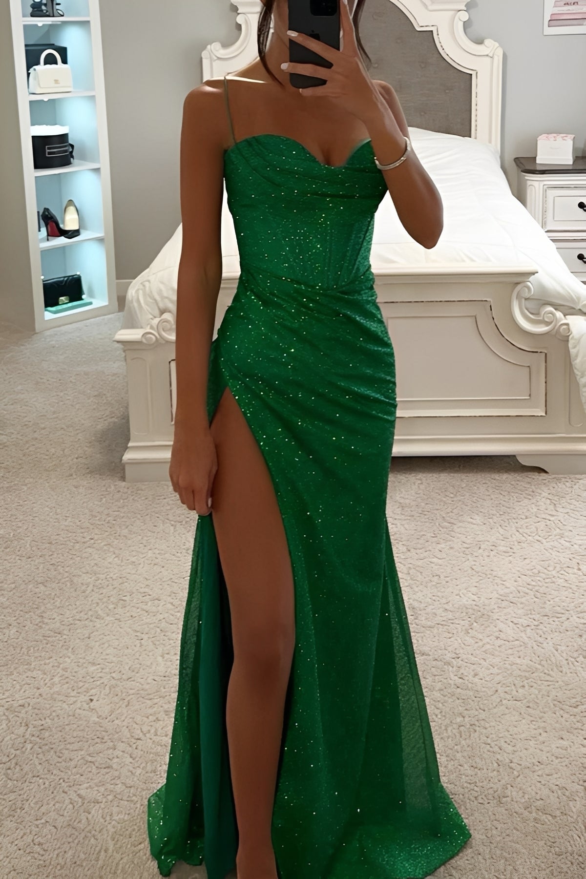 Annalise - Elegantes, langes Kleid mit Pailletten und Schlitz für Damen