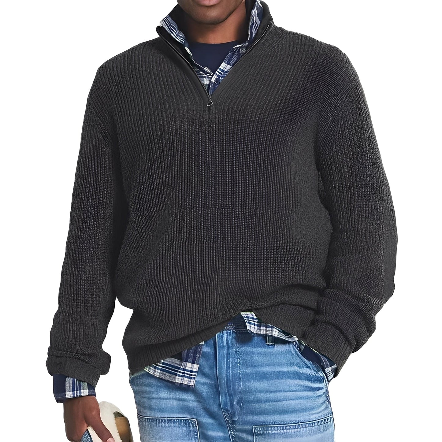 Edward - Moderner Herren-Pullover mit Reißverschluss