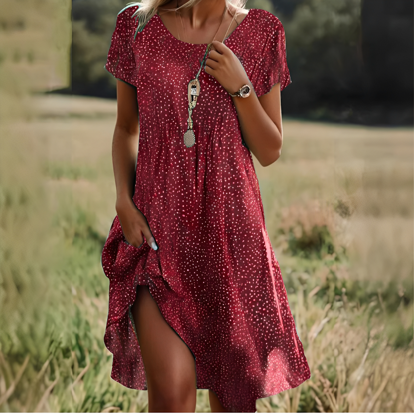 Eloise - Elegantes Kurzarmkleid für Damen