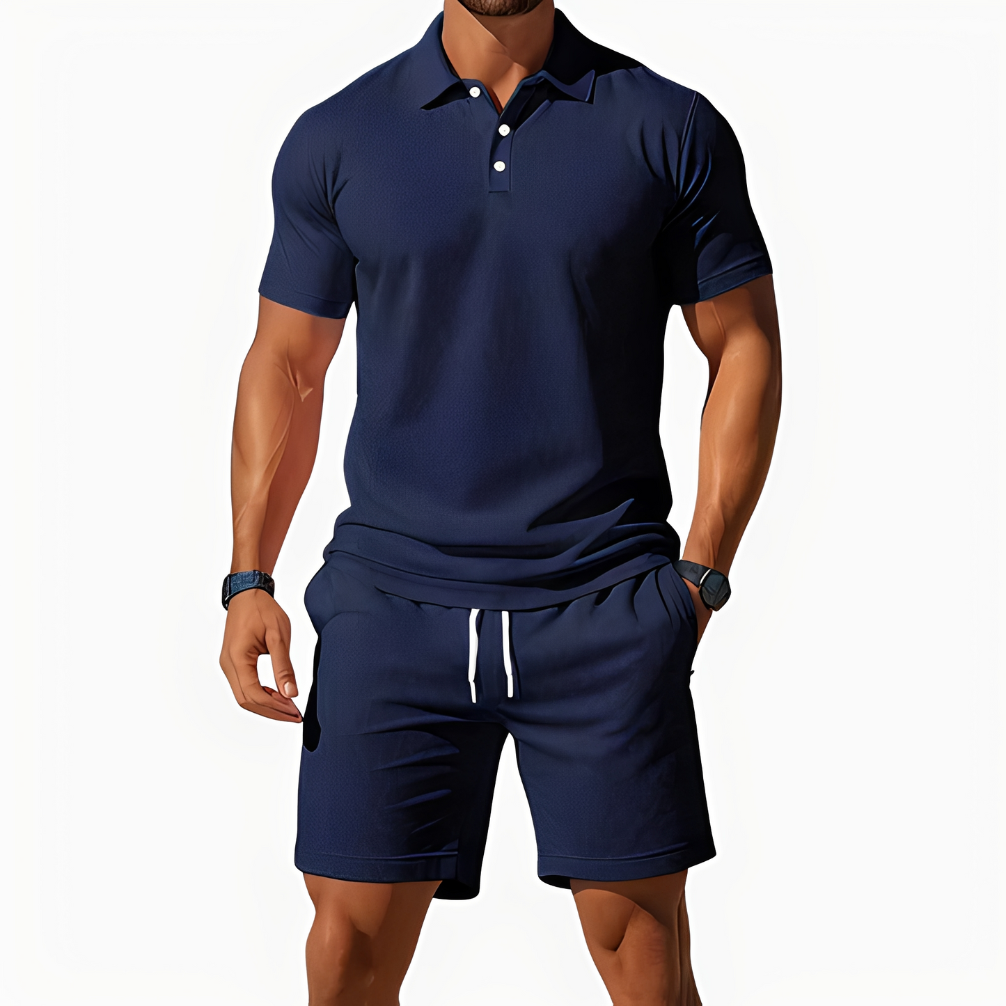 Aldrin - Trendiges Polo- und Short-Set für Herren