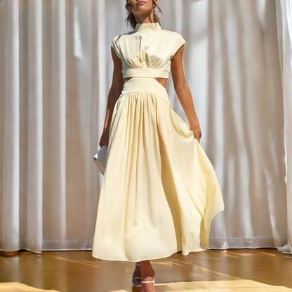 Christina - Lässiges Maxikleid mit Taillenausschnitt für Damen