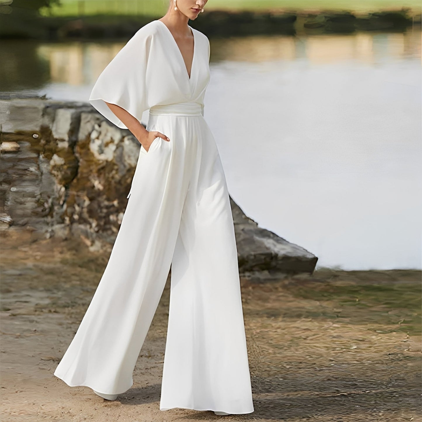 Sarah - Moderner Jumpsuit mit weiten Beinen für Damen
