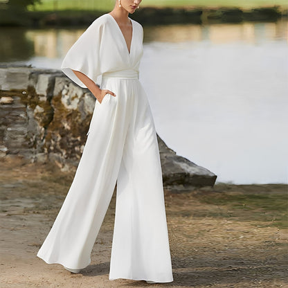 Sarah - Moderner Jumpsuit mit weiten Beinen für Damen