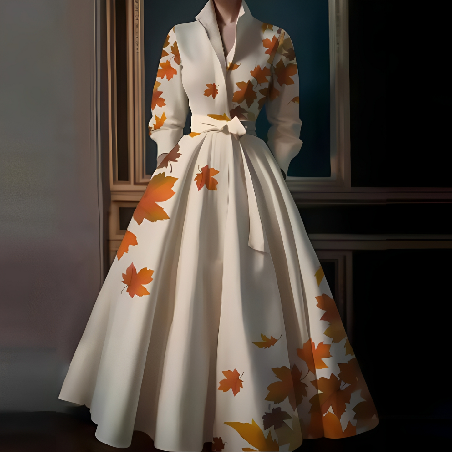 Megan - Schickes langes Kleid mit Gürtel für Damen