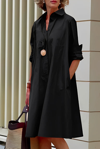 Paige - Lässiges und weites Hemdkleid für Damen