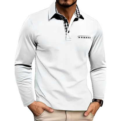Gerald - Elegantes Langarm-Polo für Herren