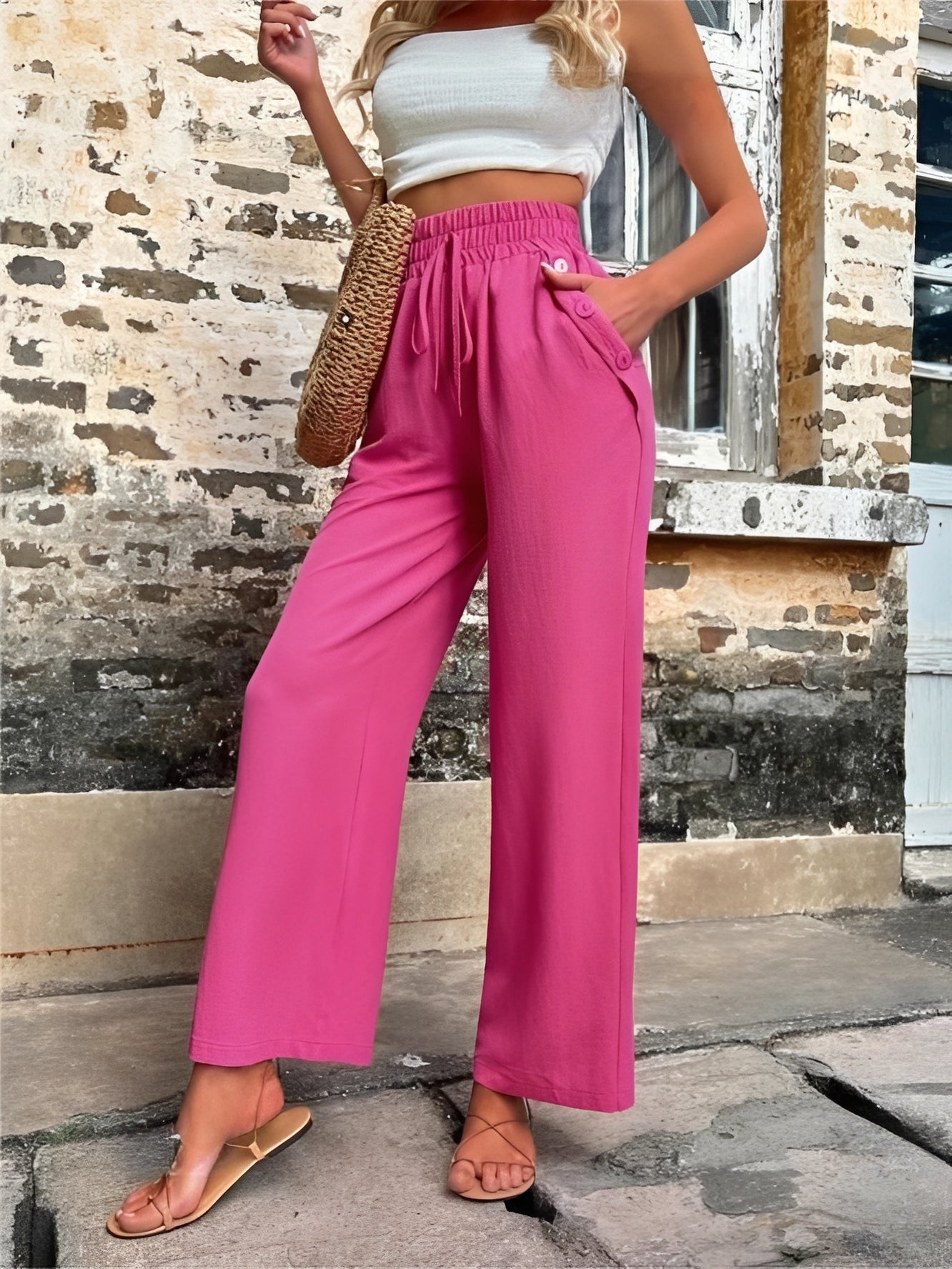 Allie - Weite, schicke und hoch taillierte Hose für Damen