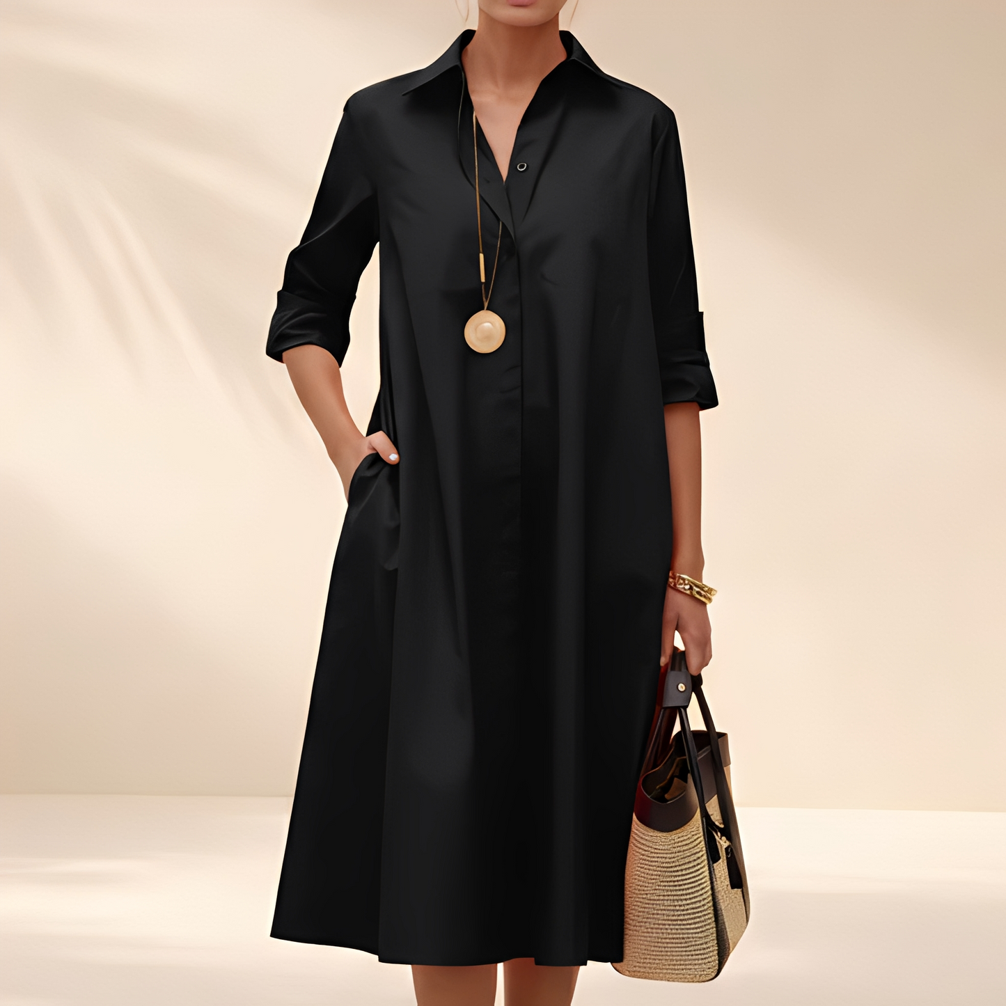 Eljenne - Fließendes Hemdkleid für Damen