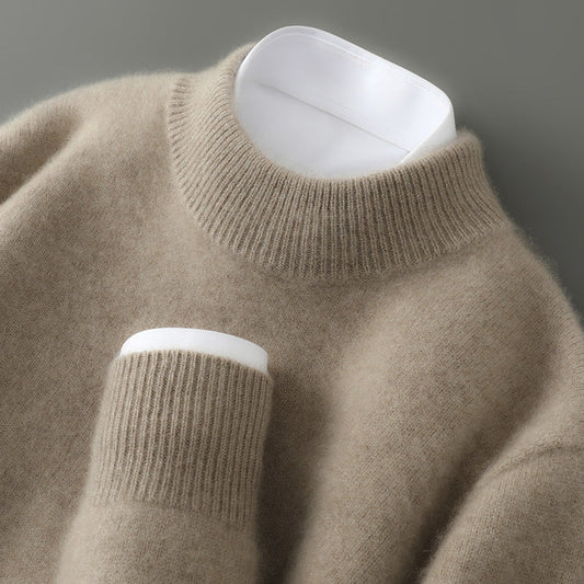 Wayne - Retro-Kaschmir-Strickpullover aus dickem Stoff für Herren