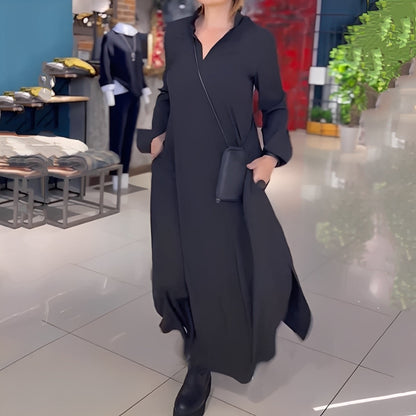 Hélène - Lockeres Kleid mit seitlichem Schlitz für Frauen