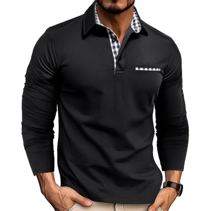 Rupert - Bequemes Langarm-Poloshirt für Herren