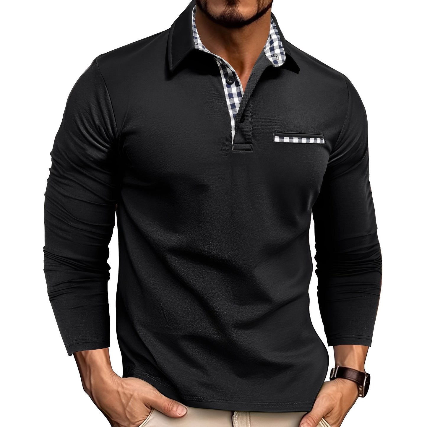 Rupert - Gemütliches Langarm-Poloshirt
