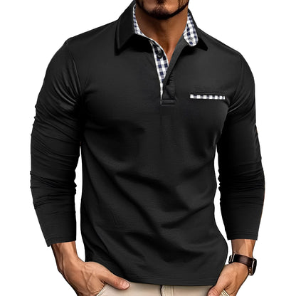 Gerald - Elegantes Langarm-Polo für Herren