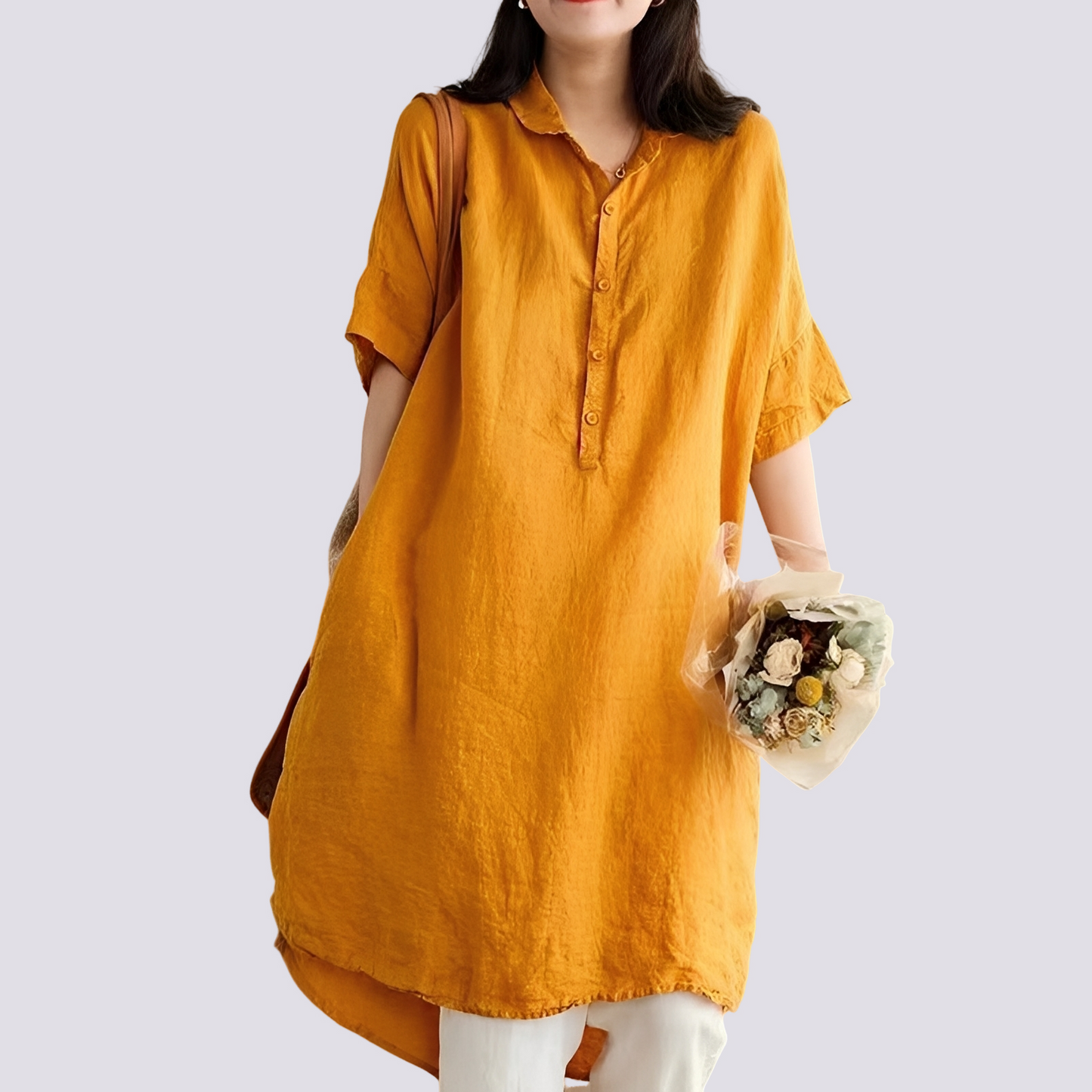 Deborah - Weites und lässiges Hemdkleid für Damen