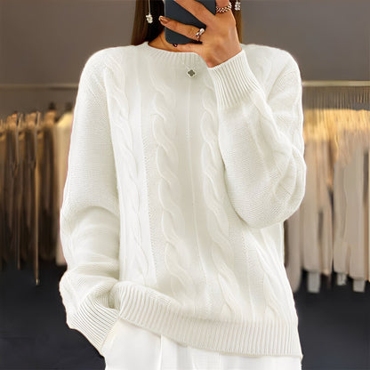 Theresa - Komfortabler klassischer Damen-Wollpullover