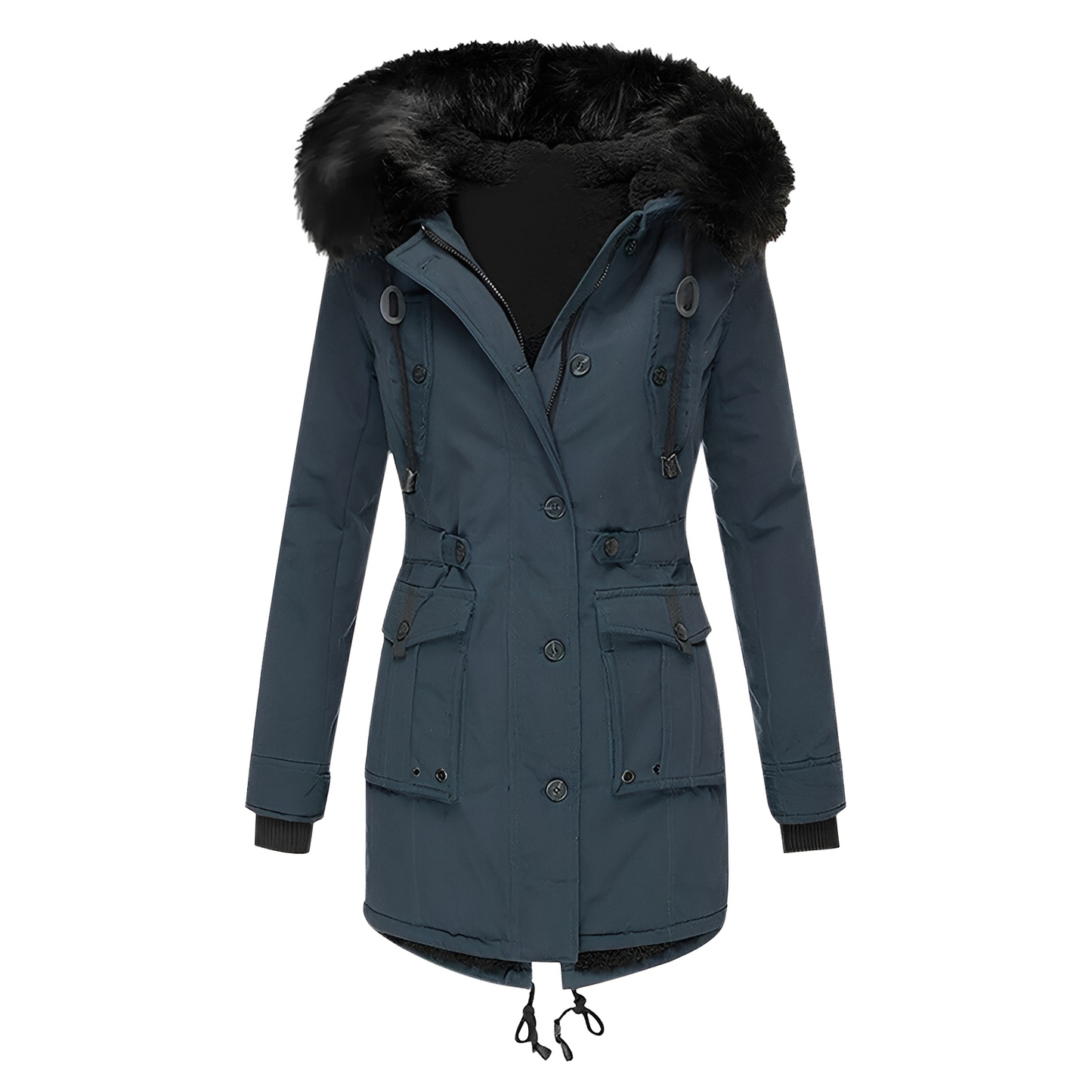 Mathurine - Warmer Wintermantel mit Kapuze für Damen