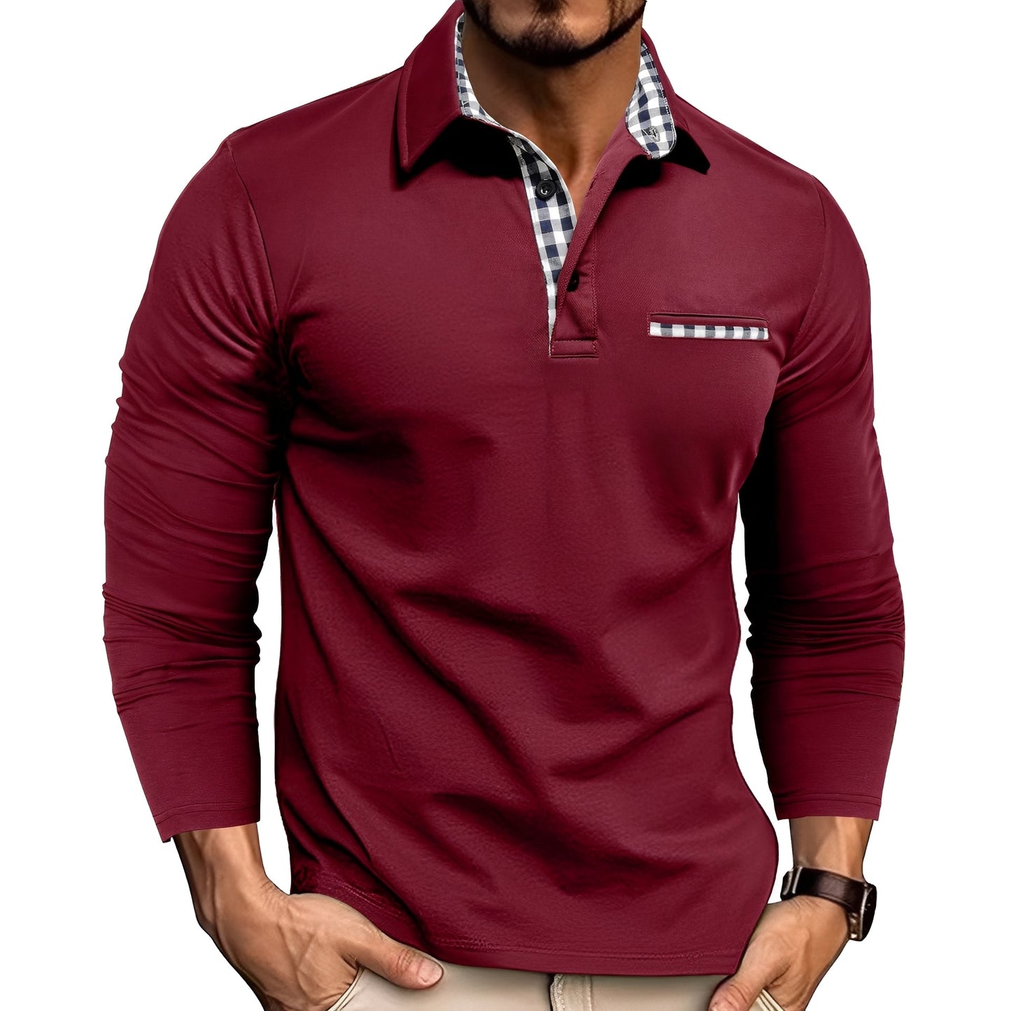 Rupert - Gemütliches Langarm-Poloshirt