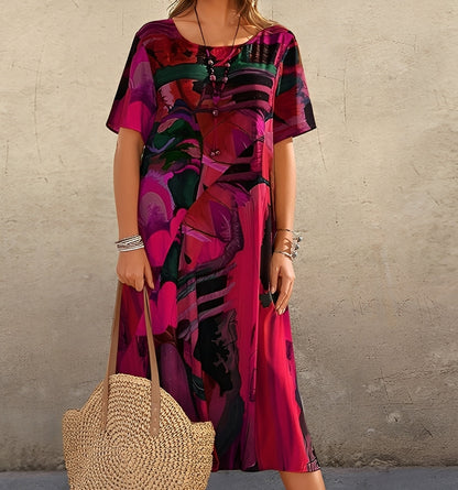 Alexa - Kleid mit schickem Print und weitem Schnitt für Damen