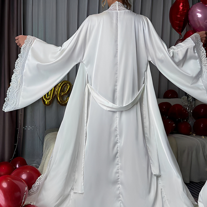Joannah - Langer Spitzenbademantel für Damen