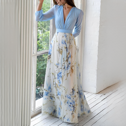 Mitchellie - Elegantes Kleid mit V-Ausschnitt für Damen
