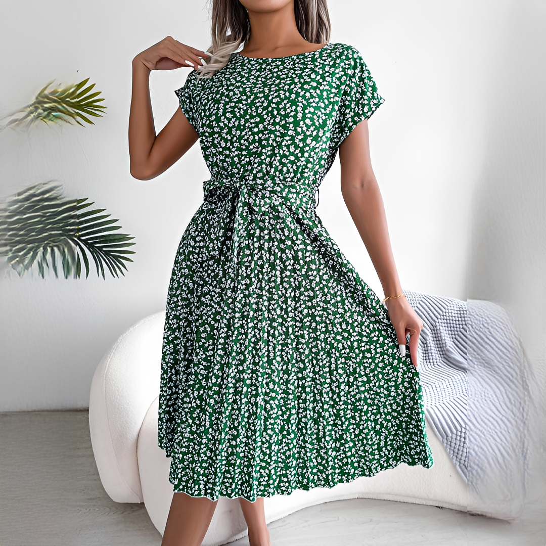 Lyka - Elegantes Sommerkleid mit kurzen Ärmeln für Damen