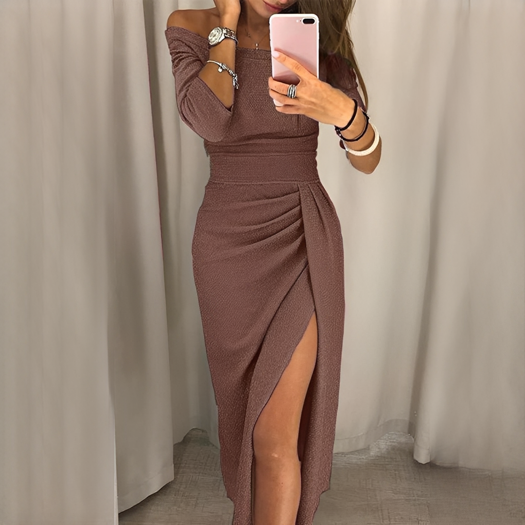 Cristy - Elegantes schulterfreies Kleid für Damen