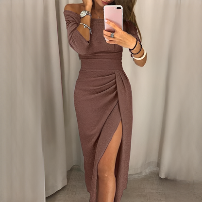 Cristy - Elegantes schulterfreies Kleid für Damen