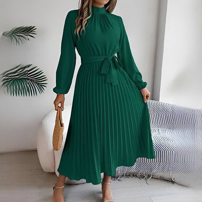 Jessy - Plissiertes Langarmkleid für Damen