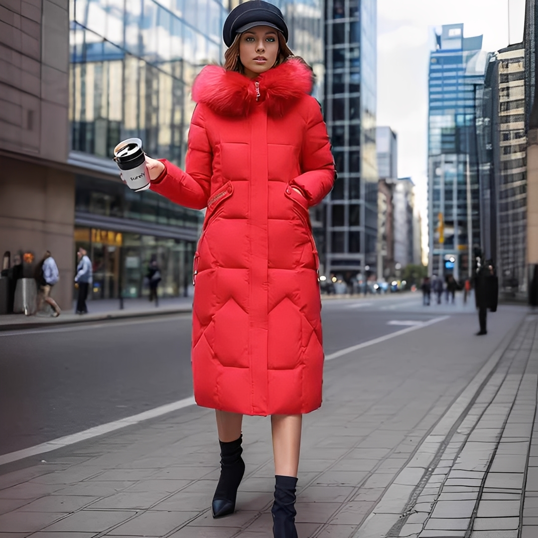 Marcellette - Winter-Steppmantel mit Kapuze für Damen
