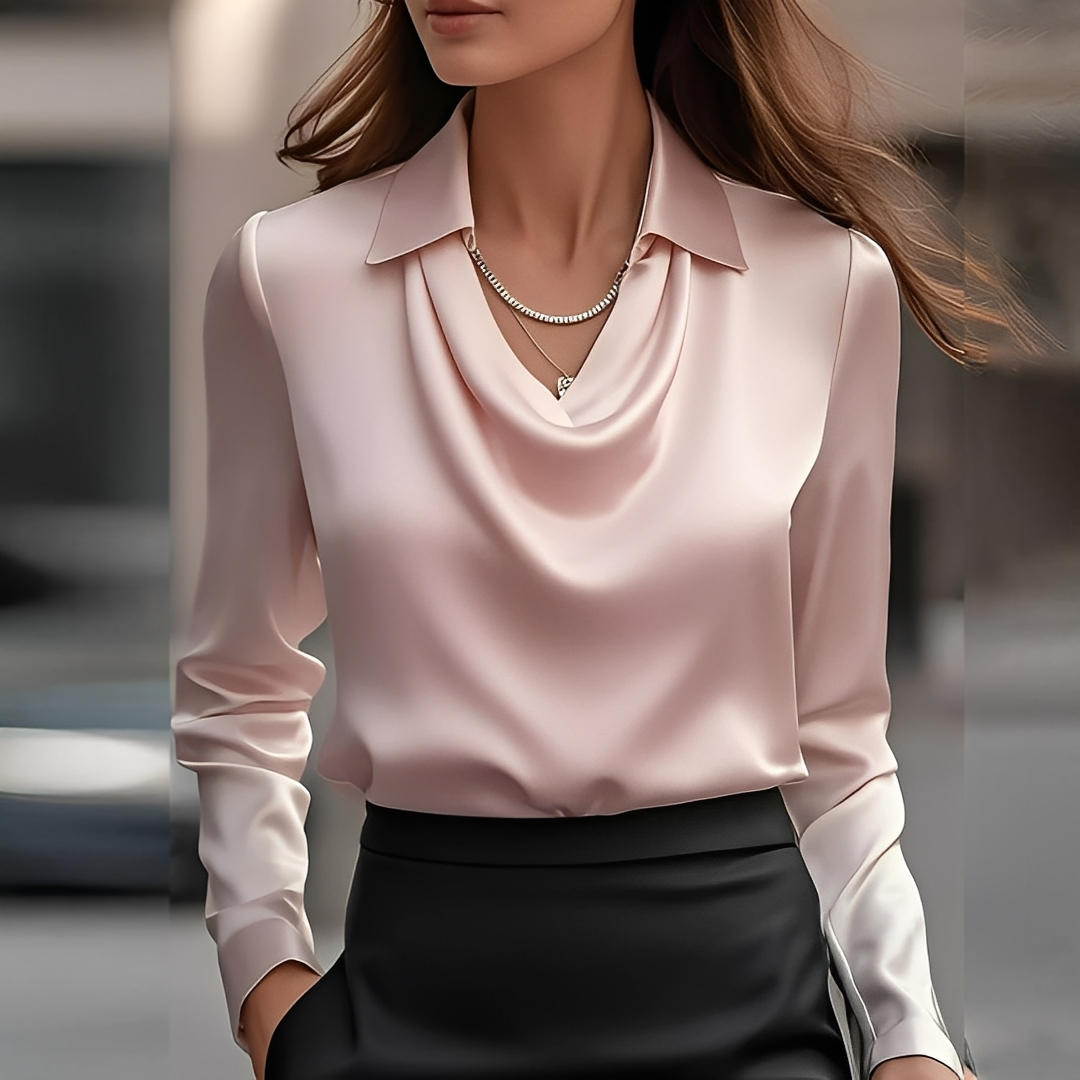 Sélène - Elegante drapierte Bluse für Damen
