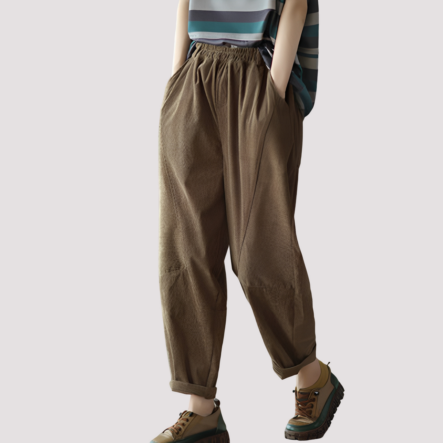 Stella - Weite, lässige Hose mit elastischem Bund für Damen