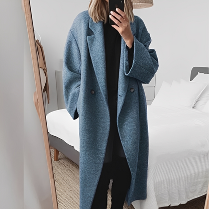 Marjolaine - Eleganter Oversize-Mantel mit Knöpfen für Damen