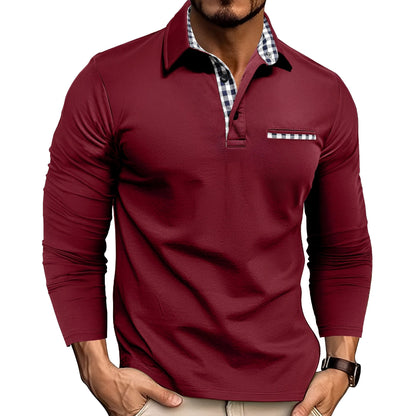Gerald - Elegantes Langarm-Polo für Herren