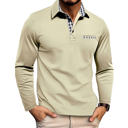 Gerald - Elegantes Langarm-Polo für Herren