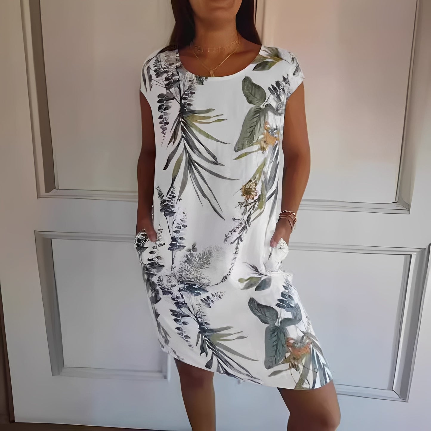 Katherine - Weites bedrucktes Kleid für Damen