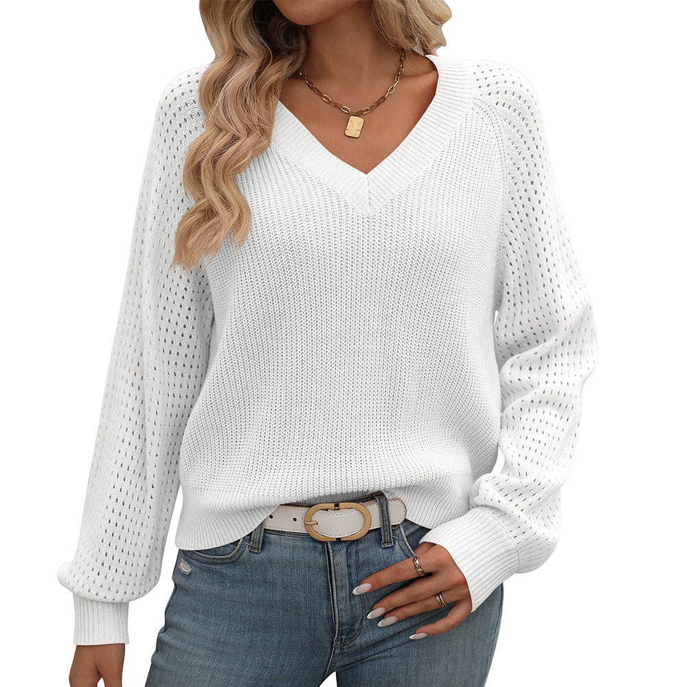 Poppy - Eleganter Pullover mit V-Ausschnitt für Damen