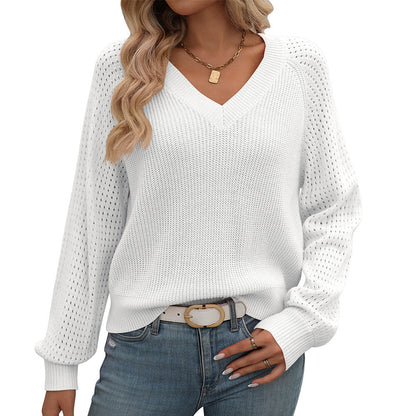 Poppy - Eleganter Pullover mit V-Ausschnitt für Damen
