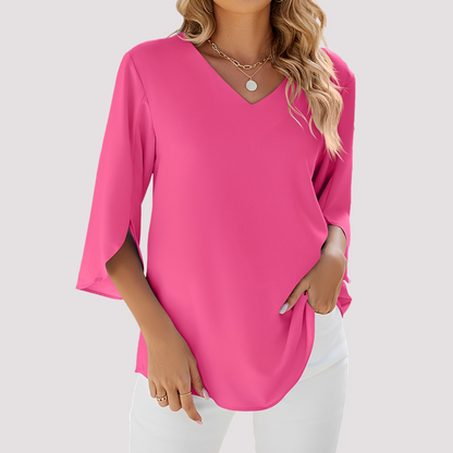 Vanessa - Elegante Bluse mit V-Ausschnitt für Damen