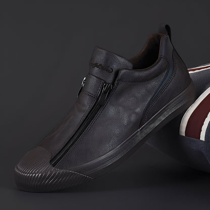Nathan - Damen-Lederschuhe mit stilvollem Reißverschluss