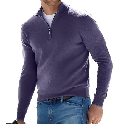 Ralph – Bequemer Herren-Kaschmirpullover mit Reißverschluss