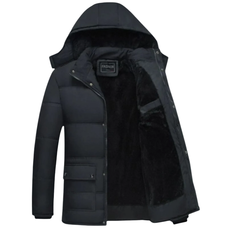 Tyrone – Herren-Wintermantel in Schwarz