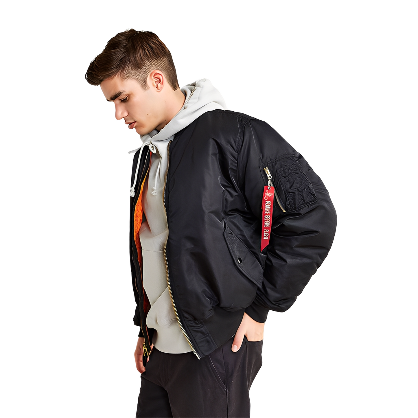Norbert - Gefütterte Retro-Bomberjacke für Herren