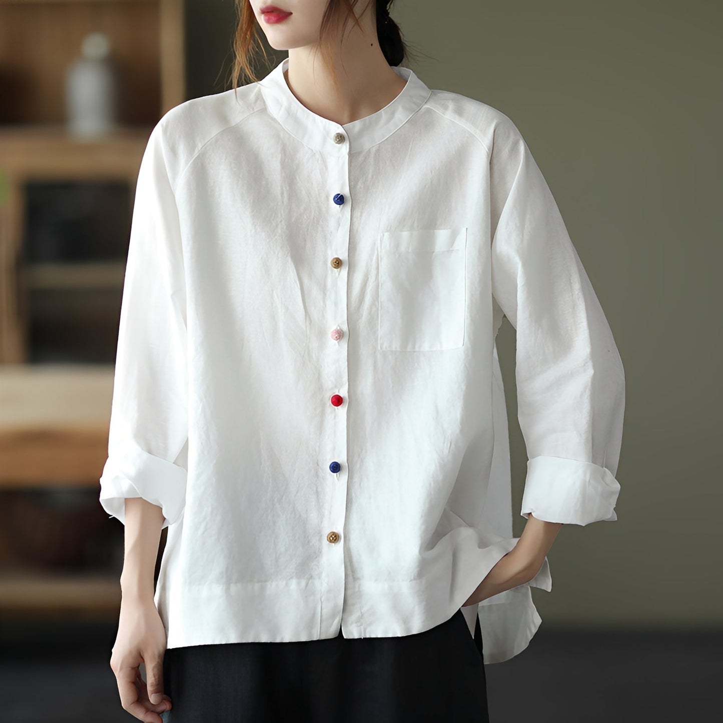 Nellie - Lässige Bluse mit Taschen für Damen