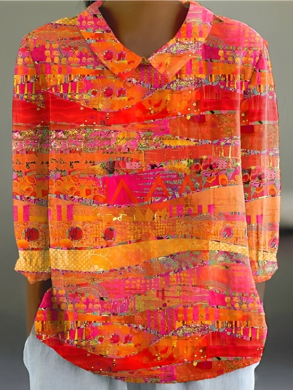 Alfie - Elegantes, weites Hemd mit Print für Damen