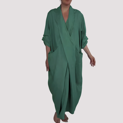 Alicia - Weites Maxikleid mit Tasche für Damen