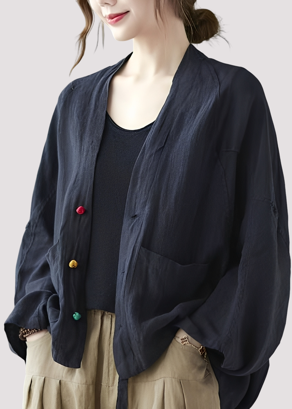 Tilly - Weite und lässige Strickjacke mit Taschen für Damen