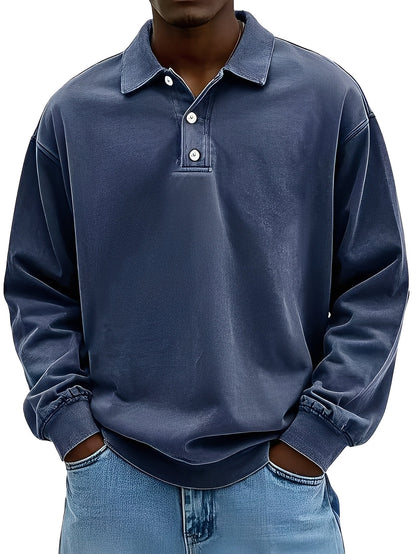 Clayton - Klassisches Herren-Poloshirt mit langen Ärmeln