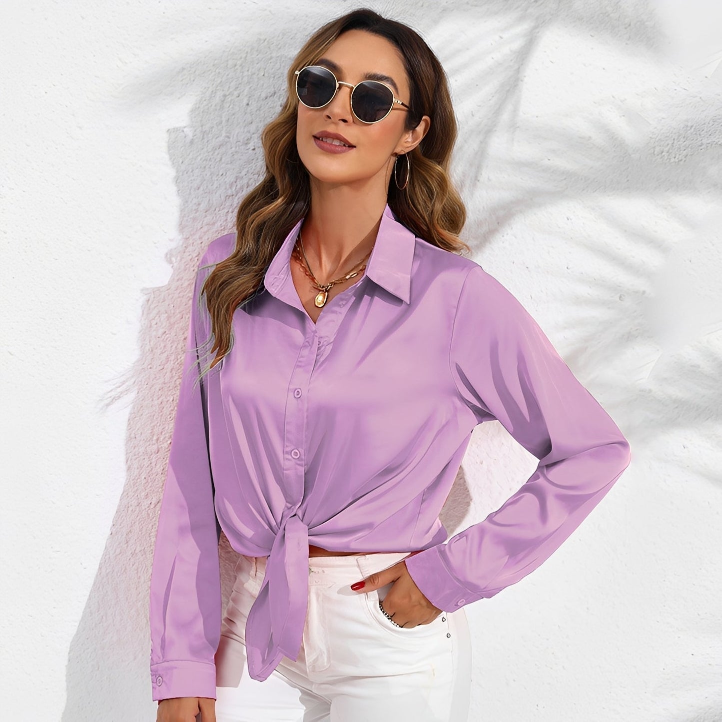 Erica - Moderne Bluse mit langen Ärmeln für Damen